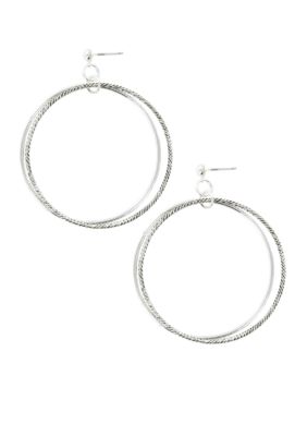 Erica Lyons Silver Hoop Earring