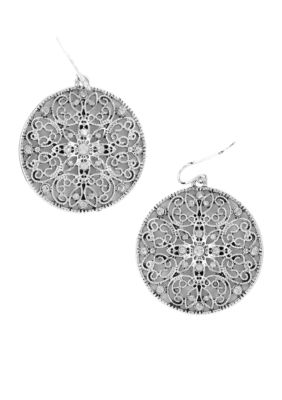 Erica Lyons Filigree Disc Earring