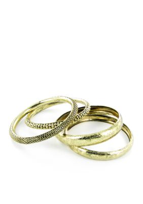 Erica Lyons Gold Bangle Set