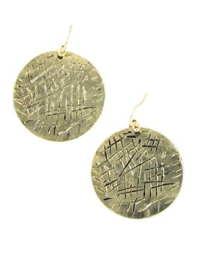Erica Lyons Gold Disc Earrings
