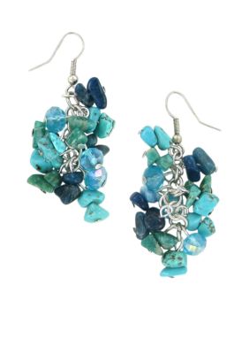 Erica Lyons Bermuda Blue Pierced Earrings