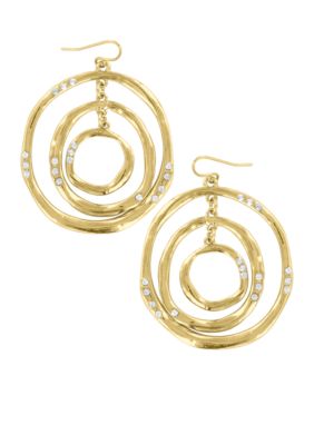 Erica Lyons Gold Metal Works Earrings