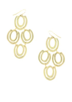 Erica Lyons Gold Metal Works Earrings