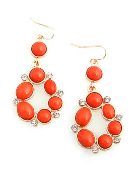 Erica Lyons Lemoncello Orange Crush Pierced Earrings
