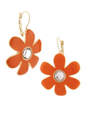 Erica Lyons Lemoncello Orange Crush Pierced Earrings