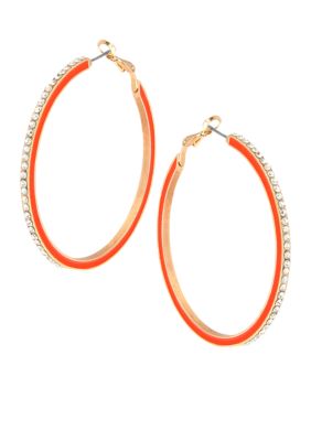 Erica Lyons Lemoncello Orange Crush Pierced Earrings