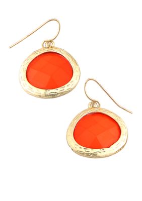 Erica Lyons Lemoncello Orange Crush Pierced Earrings