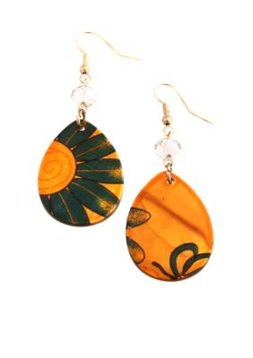 Erica Lyons Lemoncello Orange Crush Pierced Earrings