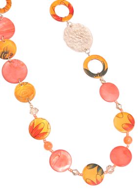 Erica Lyons Lemoncello Orange Crush Necklace