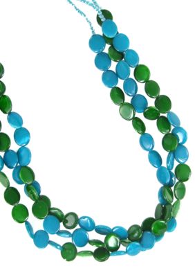 Erica Lyons Color Block Shell Necklace