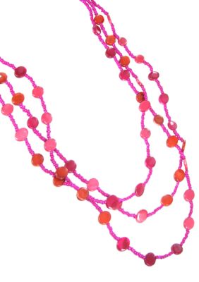Erica Lyons Color Block Shell Necklace