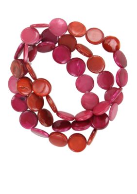 Erica Lyons Color Block Shell Bracelet