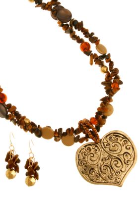 Erica Lyons Necklace and Earrings Set