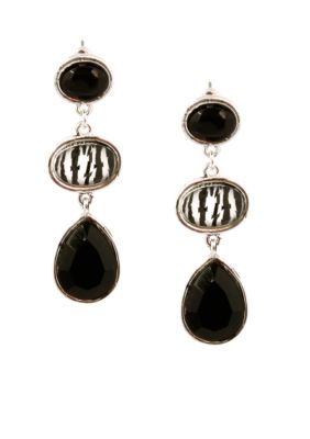 Erica Lyons Tuxedo Earrings