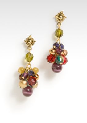 Erica Lyons Multi with Gold Cluster Earring