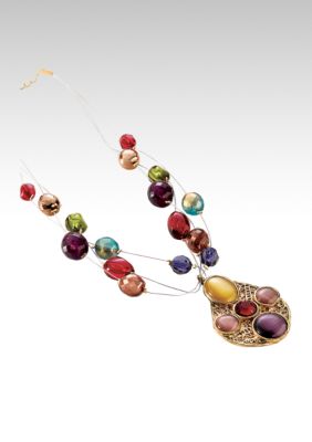 Erica Lyons Gold and Multi Illusion Necklace