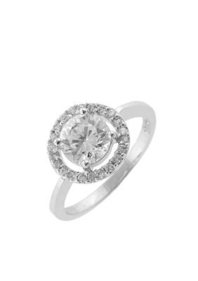 Belk Silverworks Cubic Zirconia Round Fancy Cut Ring