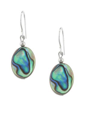 Belk Silverworks Abalone Shell Oval Drop Earrings