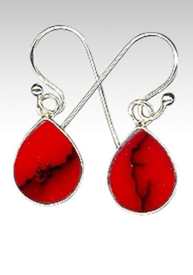 Belk Silverworks Inlay Stone Teardrop Earring