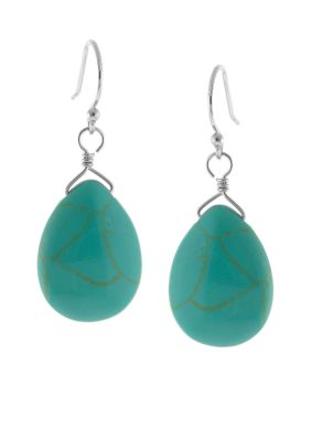 Belk Silverworks Sterling Silver and Turquoise Teardrop Earring