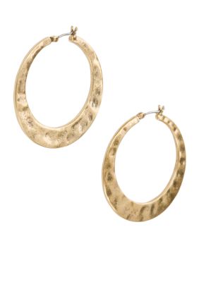 Lucky Brand Jewelry Large Twisted Hoop Earring