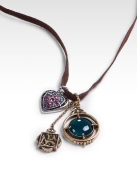Lucky Brand Jewelry Mixed Charm Necklace