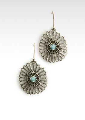 Lucky Brand Jewelry Open Work Flower Earring