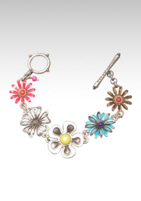 Lucky Brand Jewelry Floral Link Bracelet