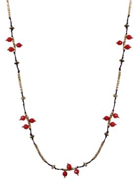 Lucky Brand Jewelry Long Carnelian Necklace