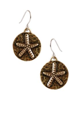 Lucky Brand Jewelry Starfish Drop Earrings