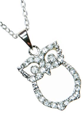 New Directions Cubic Zirconia Owl Pendant