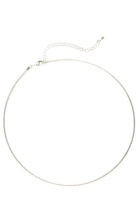 New Directions Silver Tone Spring Chain Collar