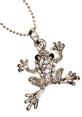 New Directions Crystal Frog Pendant Necklace
