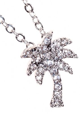 New Directions Cubic Zirconia Palm Tree Necklace