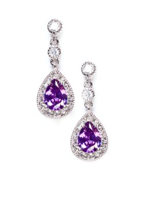 New Directions Pear Stone and Pave Earrings