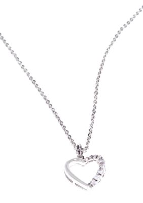 New Directions Cubic Zirconia Heart Pendant
