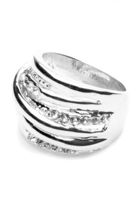 New Directions Crystal Wrap Ring