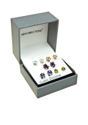 New Directions Five Pair Set Stud Earrings