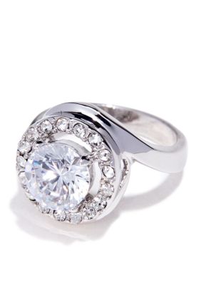 New Directions Cubic Zirconia Swirl Ring