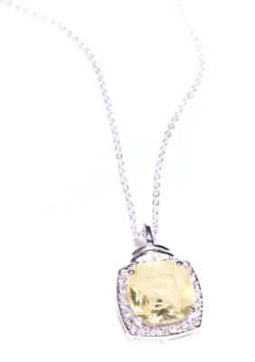 New Directions&reg; Cushion Cut Pave Pendant