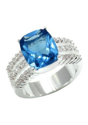 New Directions Pave Sky Blue Ring