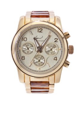 Kim Rogers Tort with Gold Trim Watch