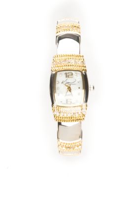 Kim Rogers&reg; Women's Two Tone Bangle Watch