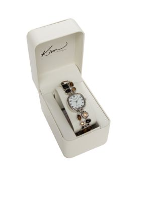 Kim Rogers Women's Tiger Eye Stretch Watch
