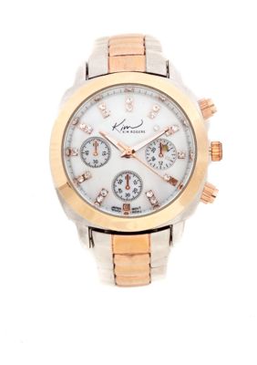 Kim Rogers Two Tone Silver/Rose Gold Watch