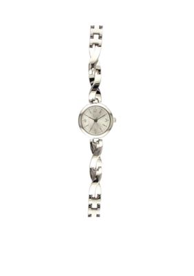 Kim Rogers Women's Skinny Silver Twist Watch