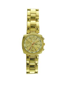 Kim Rogers Gold Metal Link Watch