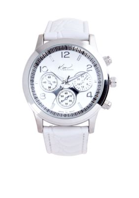 Kim Rogers Patent Croc Strap Watch