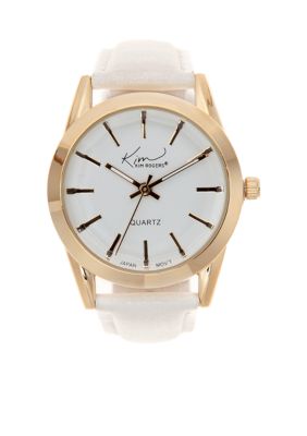 Kim Rogers White Leather Strap