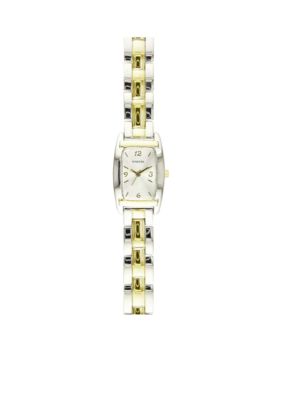Kim Rogers Women's Two Tone Rectangular Watch
